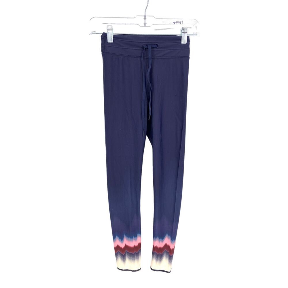 The Upside Universe Tie-Dye Midi Pants Womens 4 Multicolor Blue Drawstring